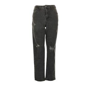 Womens‎ black Distressed Straight Leg Jeans